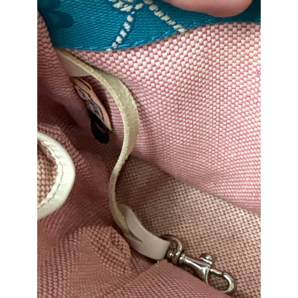 Dooney & Bourke Vintage Nautical Signature Rope & Knot Satchel Turquoise/Aqua